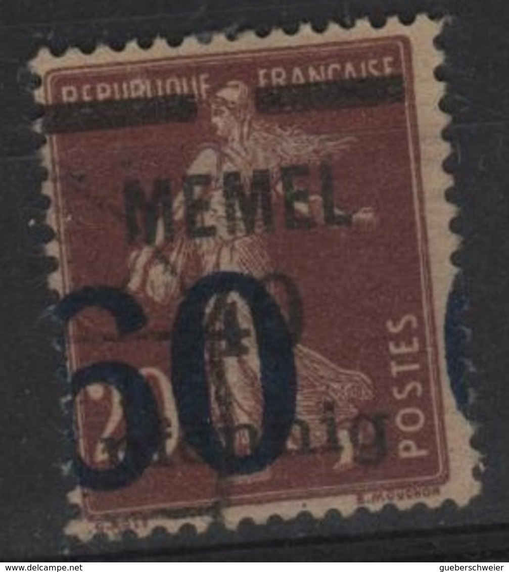 MEM 33 - MEMEL Semeuse N° 41 Obl. VARIETE Surcharge à Cheval Obl. - Unused Stamps