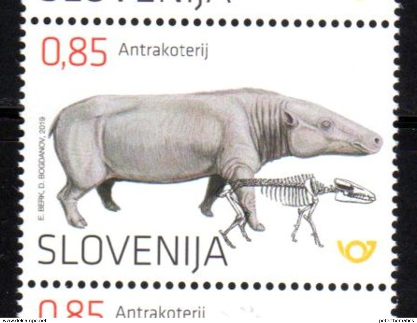 SLOVENIA , 2019, MNH, PREHISTORIC FAUNA, ANTHRACOTHERE, 1v - Prehistorics