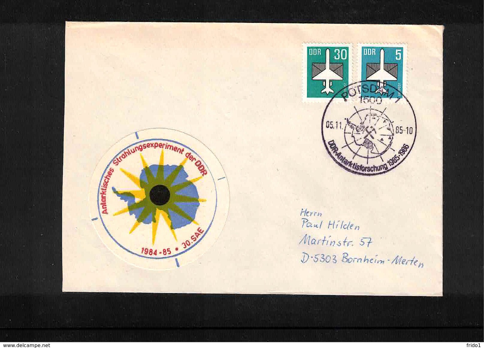 Deutschland / Germany DDR 1985 DDR 1985-1986 Antarctica Researches Interesting Cover - Antarctic Expeditions