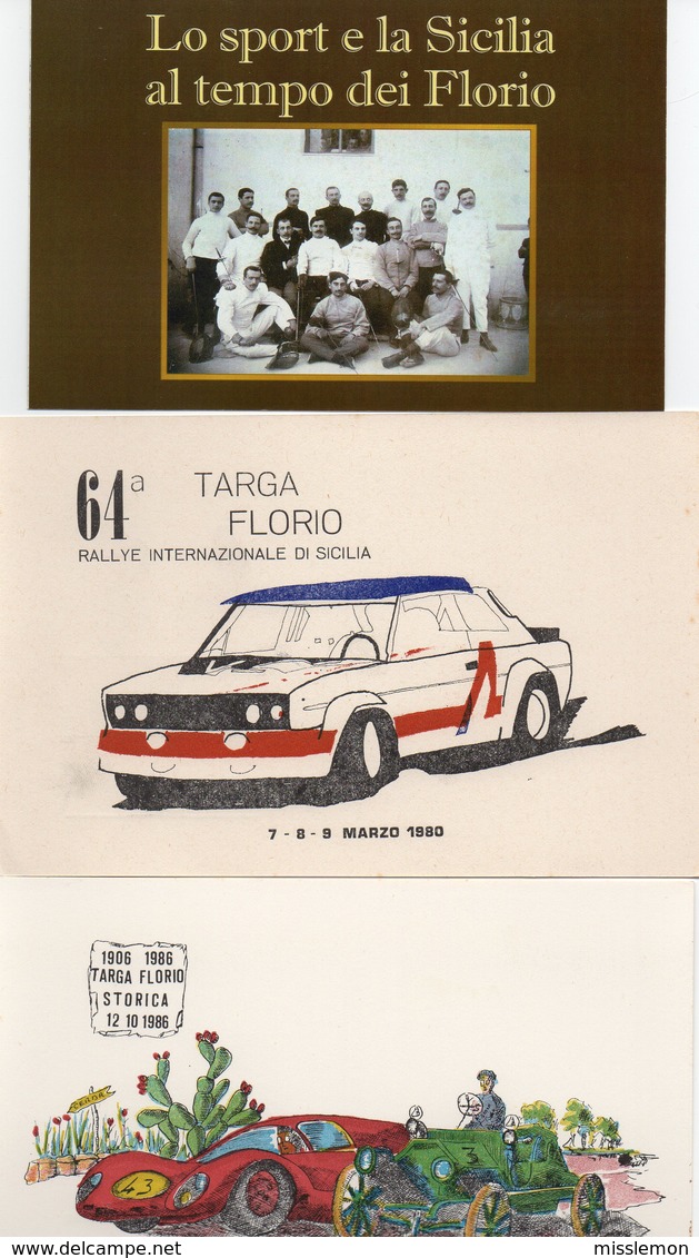 CARTOLINE PROMOCARD TARGA FLORIO MANIFESTAZIONE RALLISTICA SICILIANA - Rally