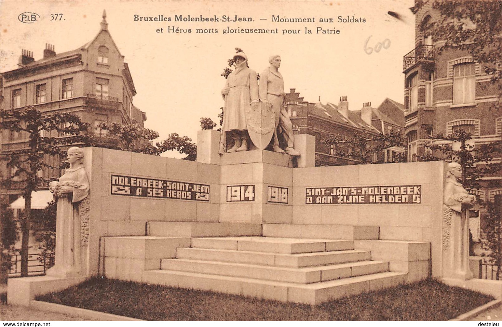 PIB 377 Molenbeek-St-Jean - Monuments Aux Soldats Et Héros Moris Glorieusement Pour La Patrie - Molenbeek-St-Jean - St-Jans-Molenbeek
