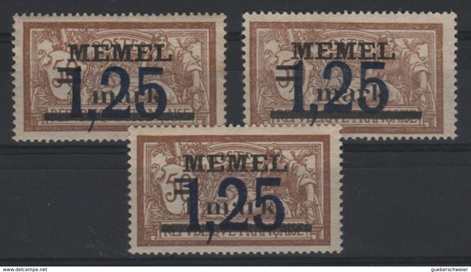 MEM 51 - MEMEL Merson N° 43 Neufs**/* X 3 - Ongebruikt