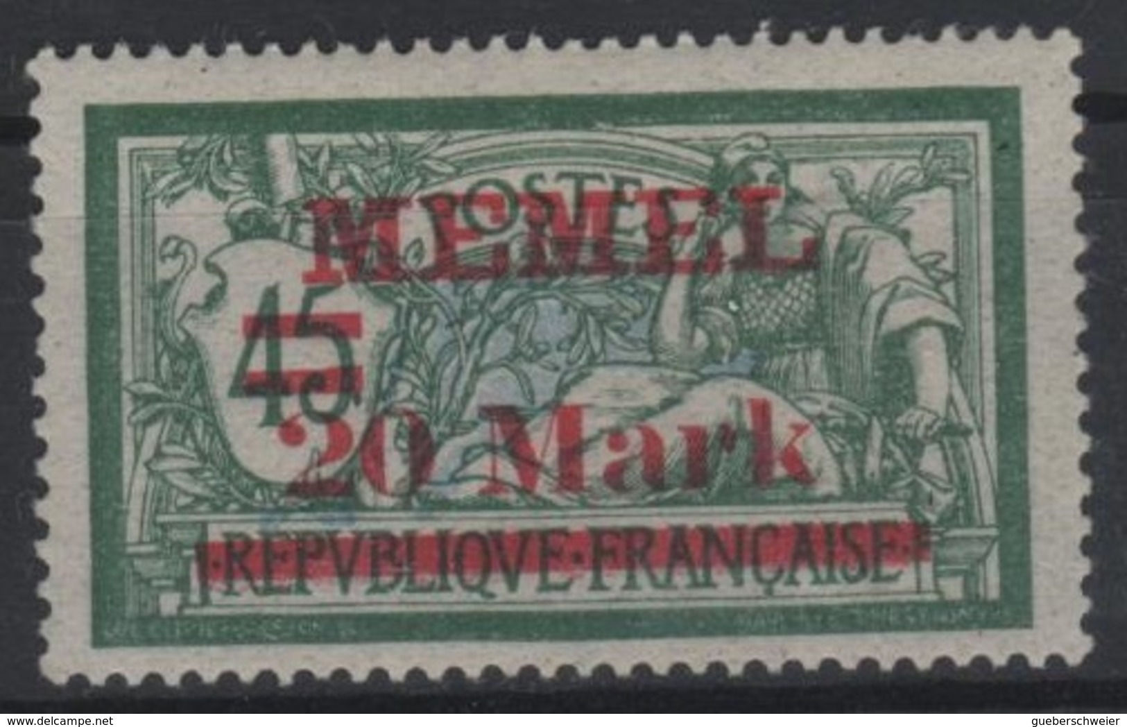 MEM 65 - MEMEL Merson N° 37 Neufs* Variété écart Entre Mark Et Barre De 1,45 Mm - Neufs