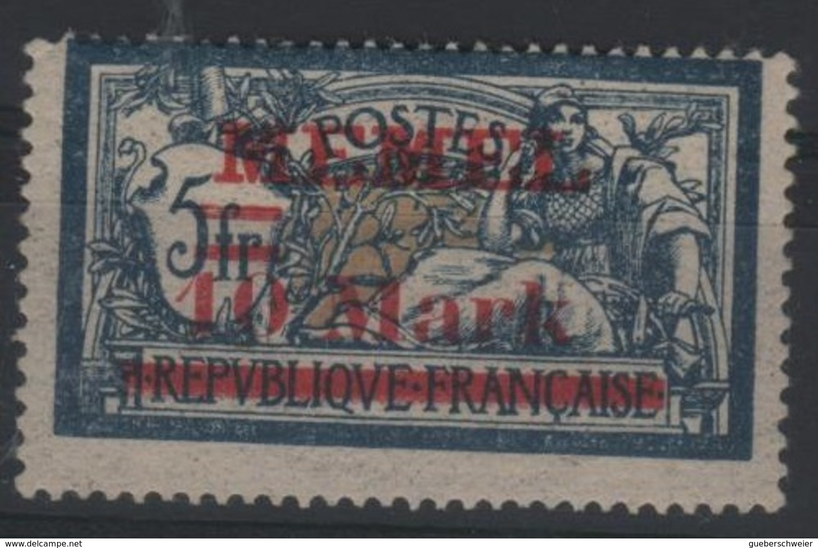 MEM 69 - MEMEL Merson N° 36 Neuf* VARIETE écart Entre Mark Et Barre De 1,45 Mm - Unused Stamps