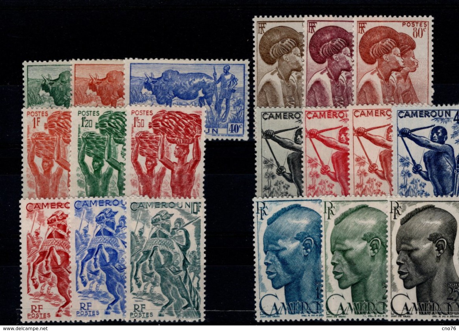 Cameroun 1946 N° 276 à 294 Timbres Neufs ** 19 Valeurs - Neufs