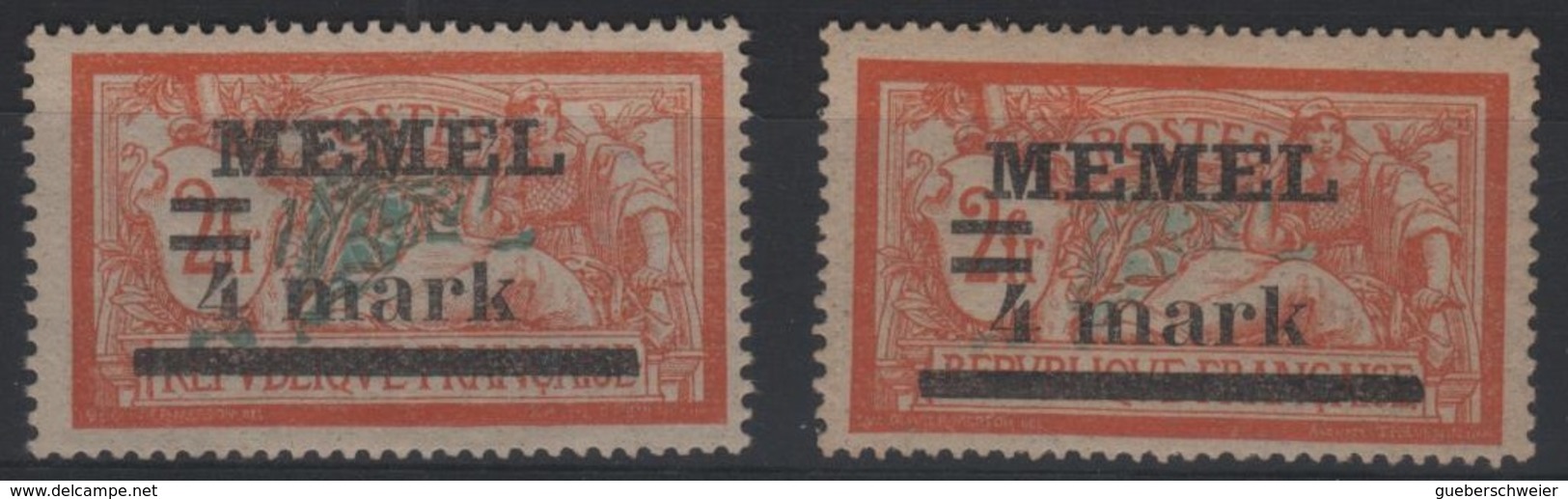 MEM 73 - MEMEL Merson N° 31 Neufs**/* Variétés De Teintes De Fonds - Neufs