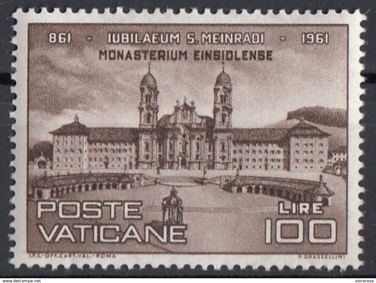 Vaticano 1961 Uf. 300 Abbazia Di Ensiedel Nuovo MNH - Abbazie E Monasteri