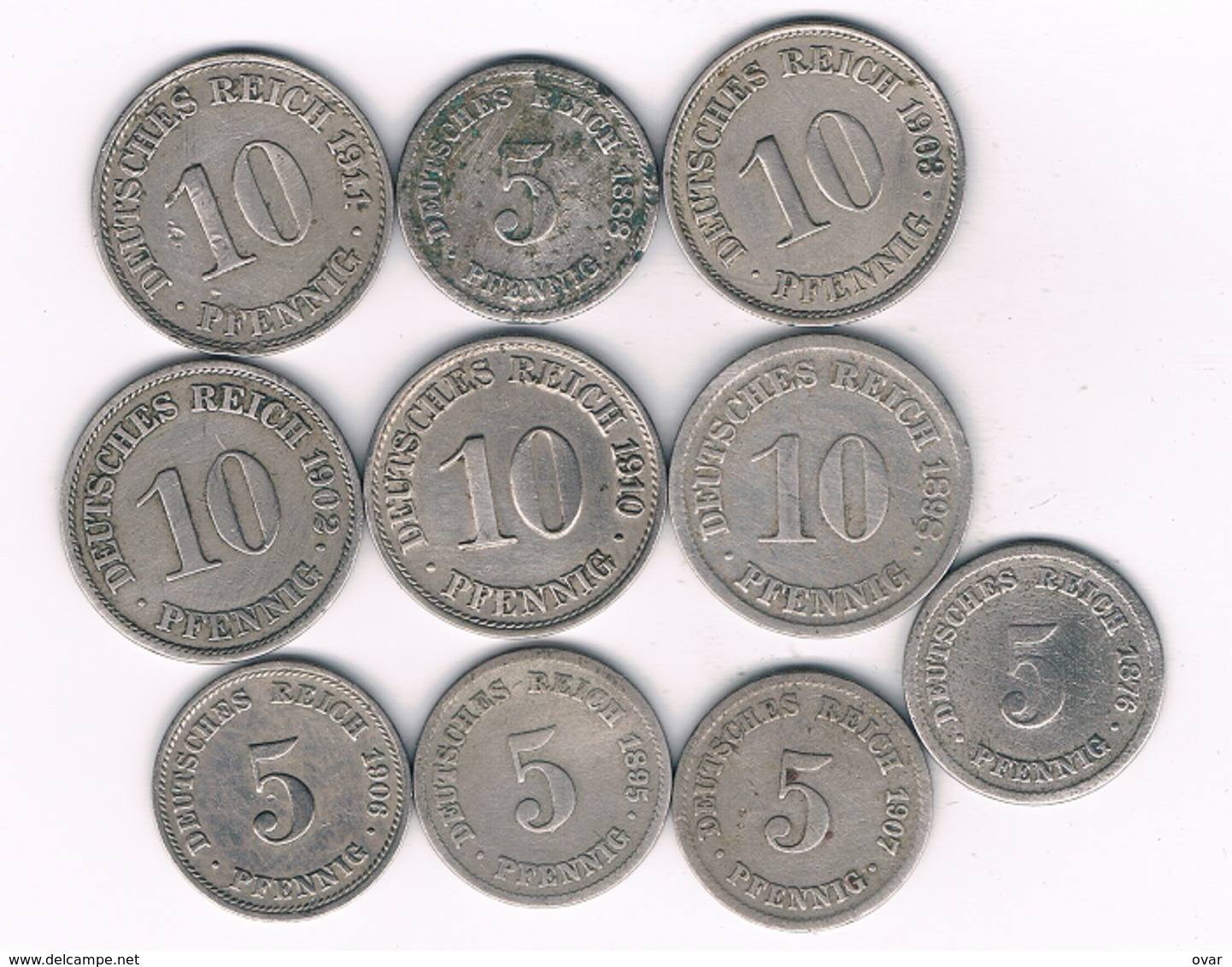 10 +5 PFENNIG LOT DUITSLAND /6042/ - Autres & Non Classés