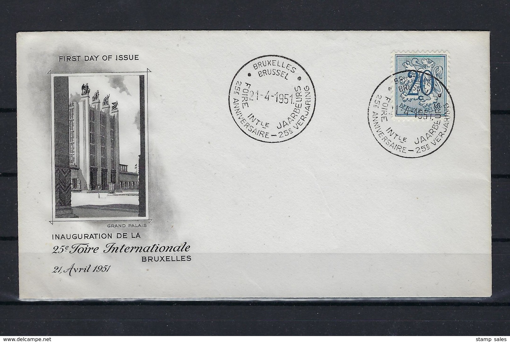 N°841FDC GESTEMPELD Bruxelles Brussel COB € 13,00 SUPERBE - 1951-1960