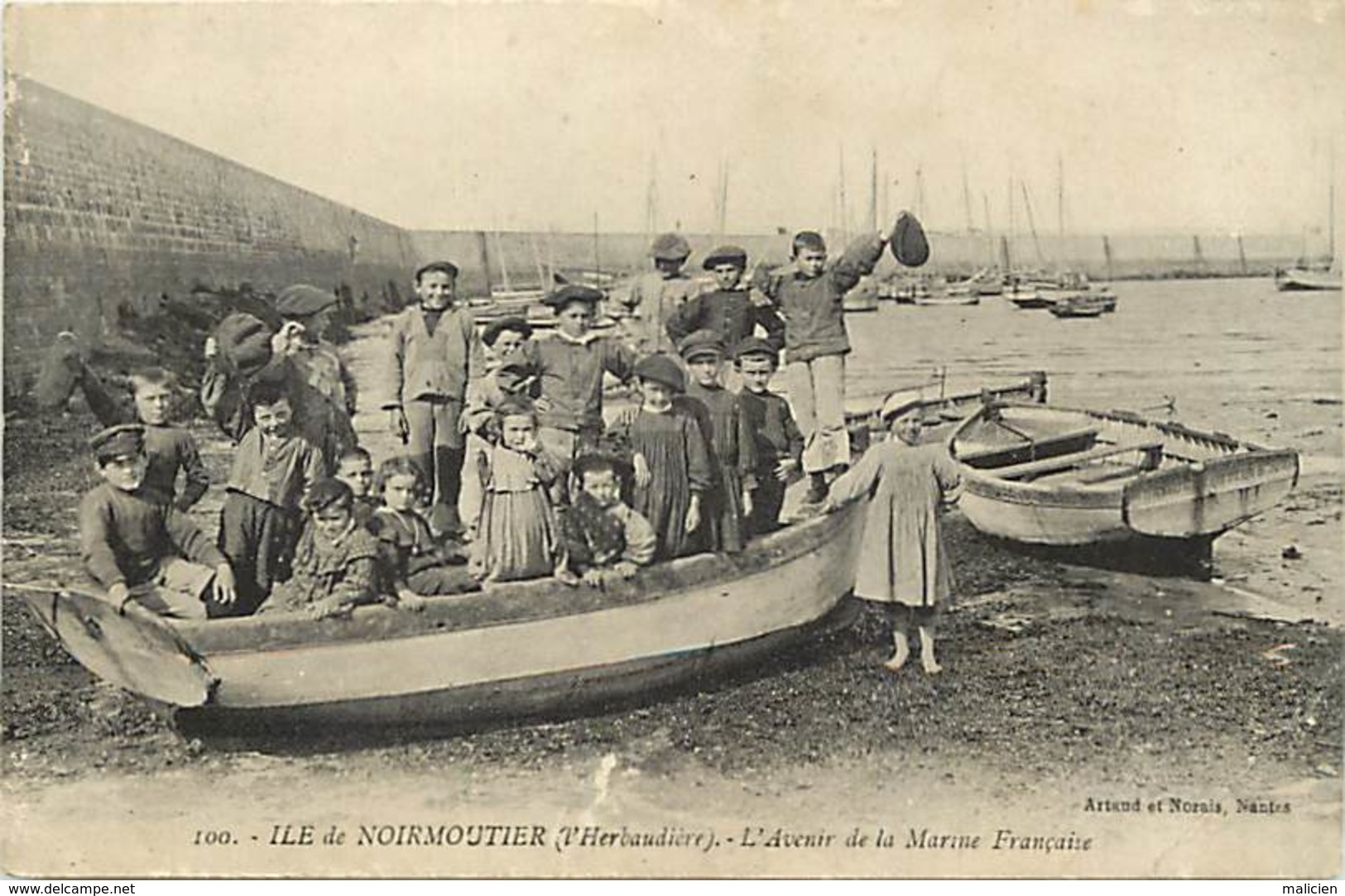 - Vendée -ref-E701- Ile De Noirmoutier - L Avenir De La Marine Française - Enfants - - Noirmoutier