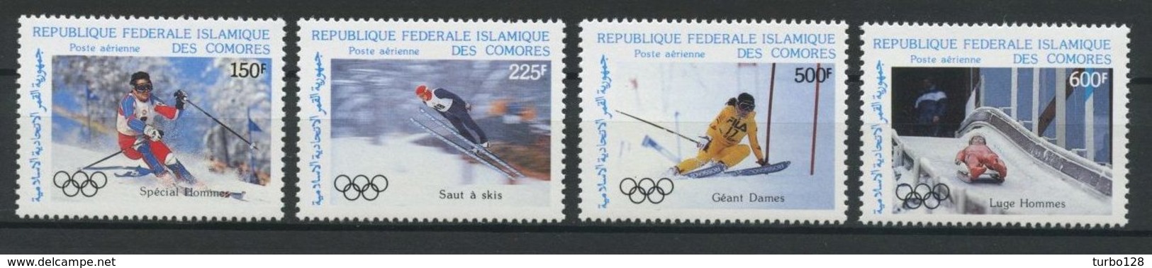 COMORES 1987 PA N° 241/244 ** Neufs MNH Superbes C 15 € Jeux O De Calgary Hiver Slalom Ski Saut Luge Games - Comoros