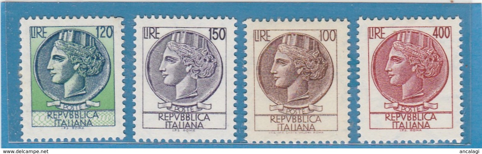 FR.NU.0188E - REPUBBLICA 1968 - "ITALIA TURRITA" 4 V. Nuovi** L.100,120,150 E 400 - 1961-70:  Nuevos