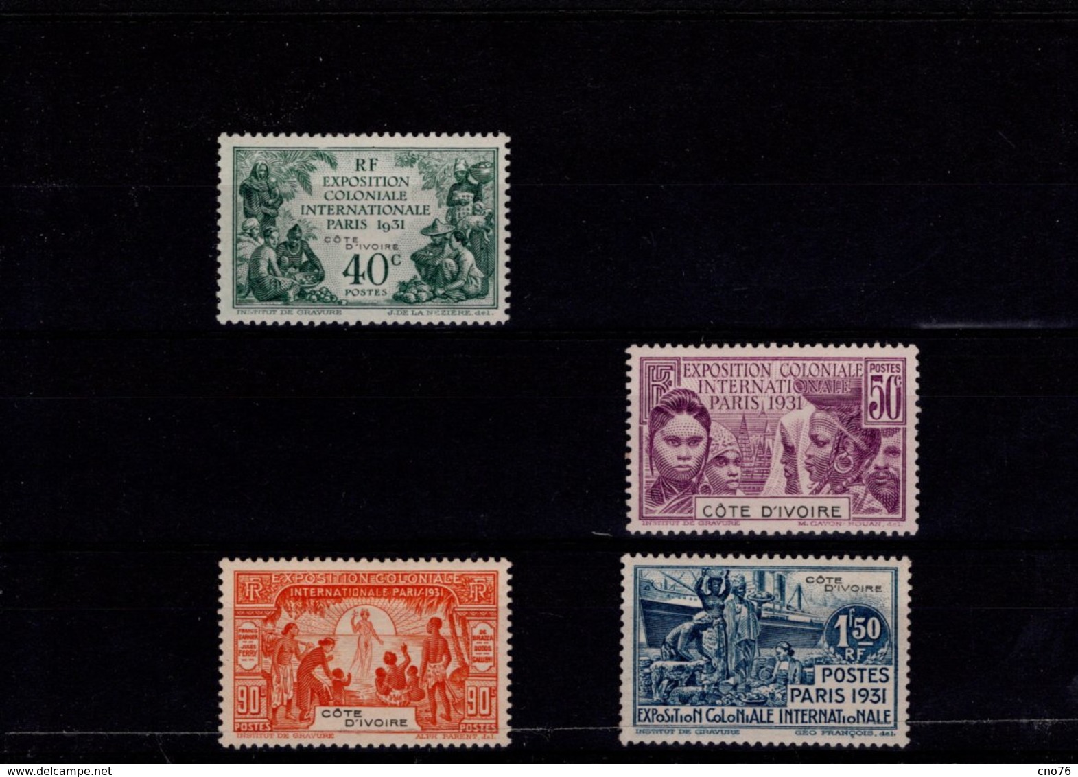 Côte D'Ivoire 1931 N° 84 à 87 Timbres Neufs * Avec Charnière 4 Valeurs - Neufs