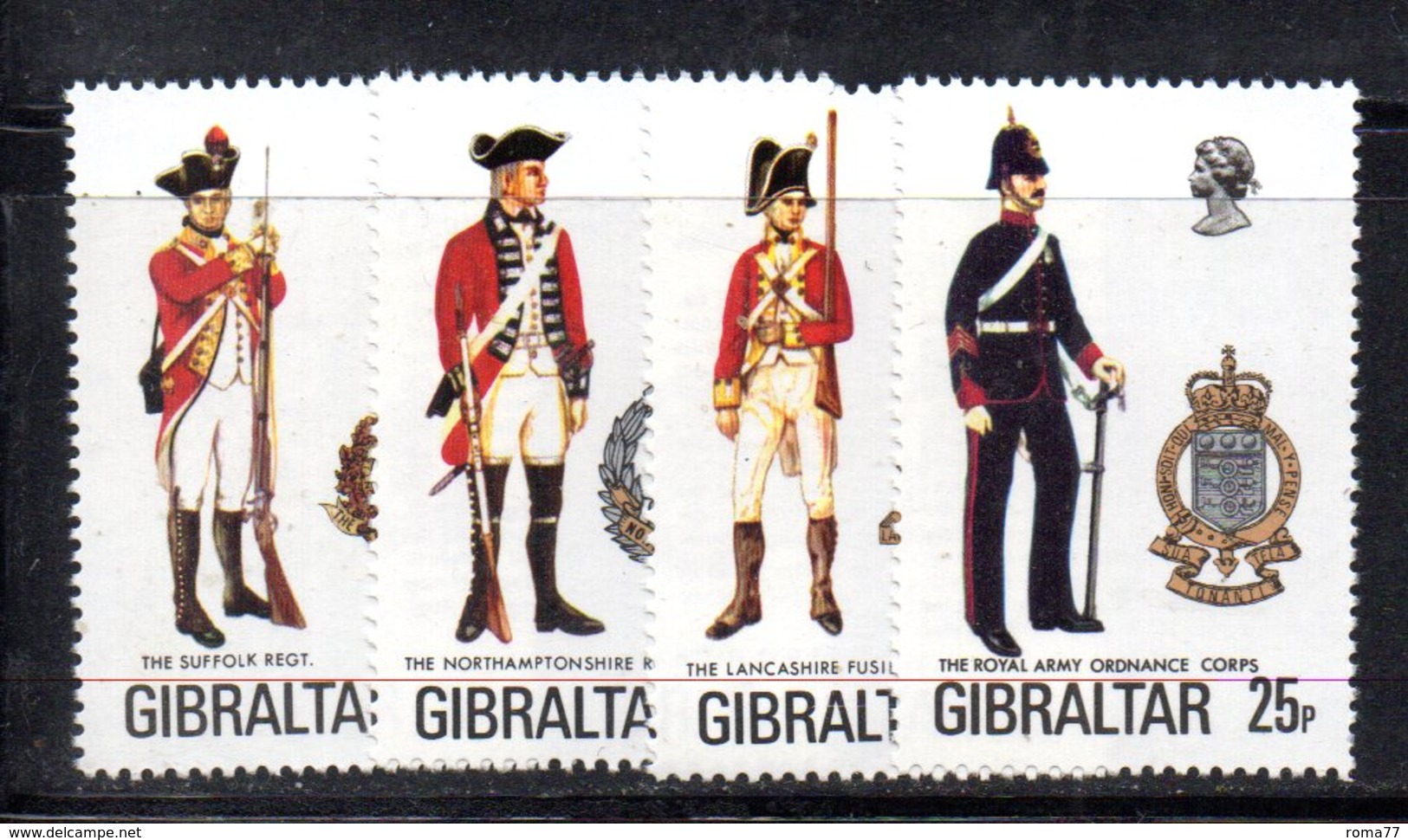 GIBILTERRA 1976 , Uniformi  Serie N. 338/341  MNH  *** - Gibilterra