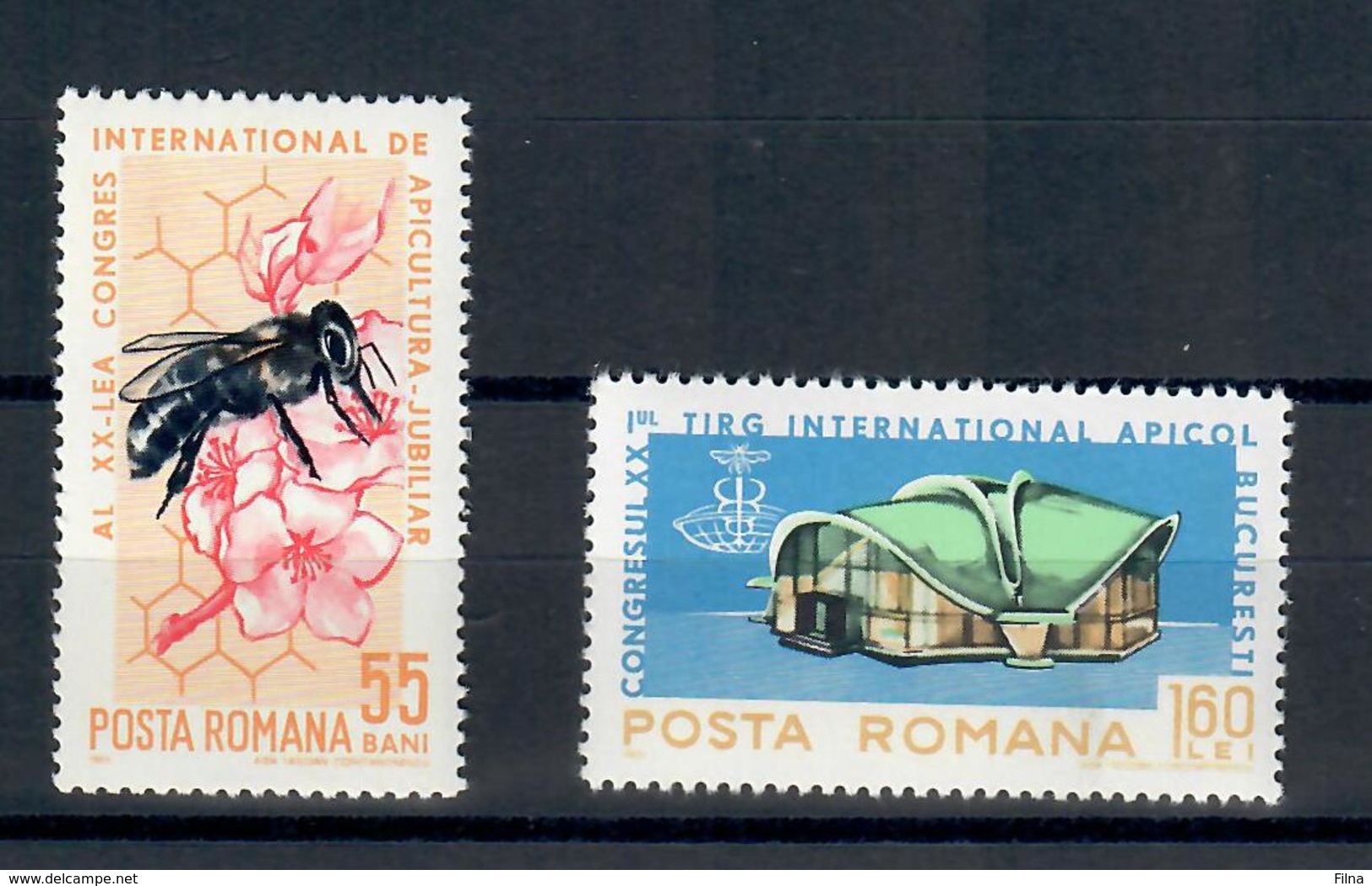 ROMANIA 1965 - APIMONDIA - FLORA E FAUNA - INSETTI - API - MNH ** - Nuovi