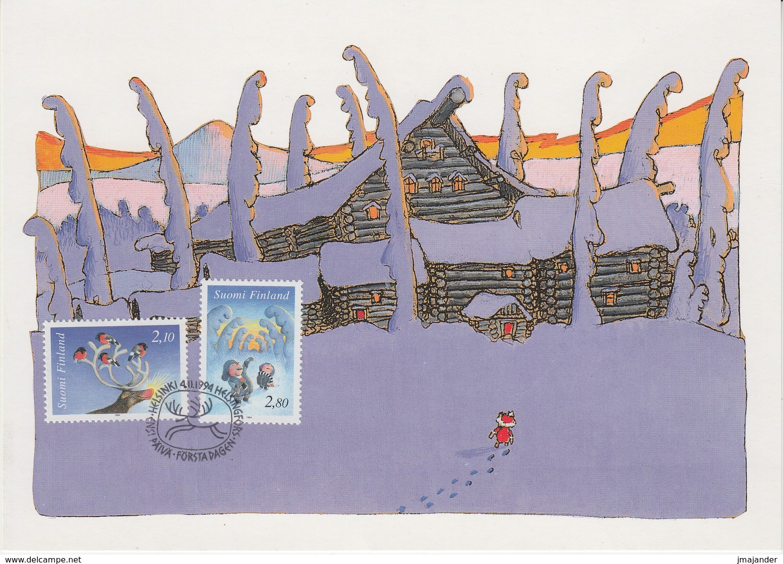 Finland 1994 - Christmas - FDC Maxicard - Maximum Cards & Covers