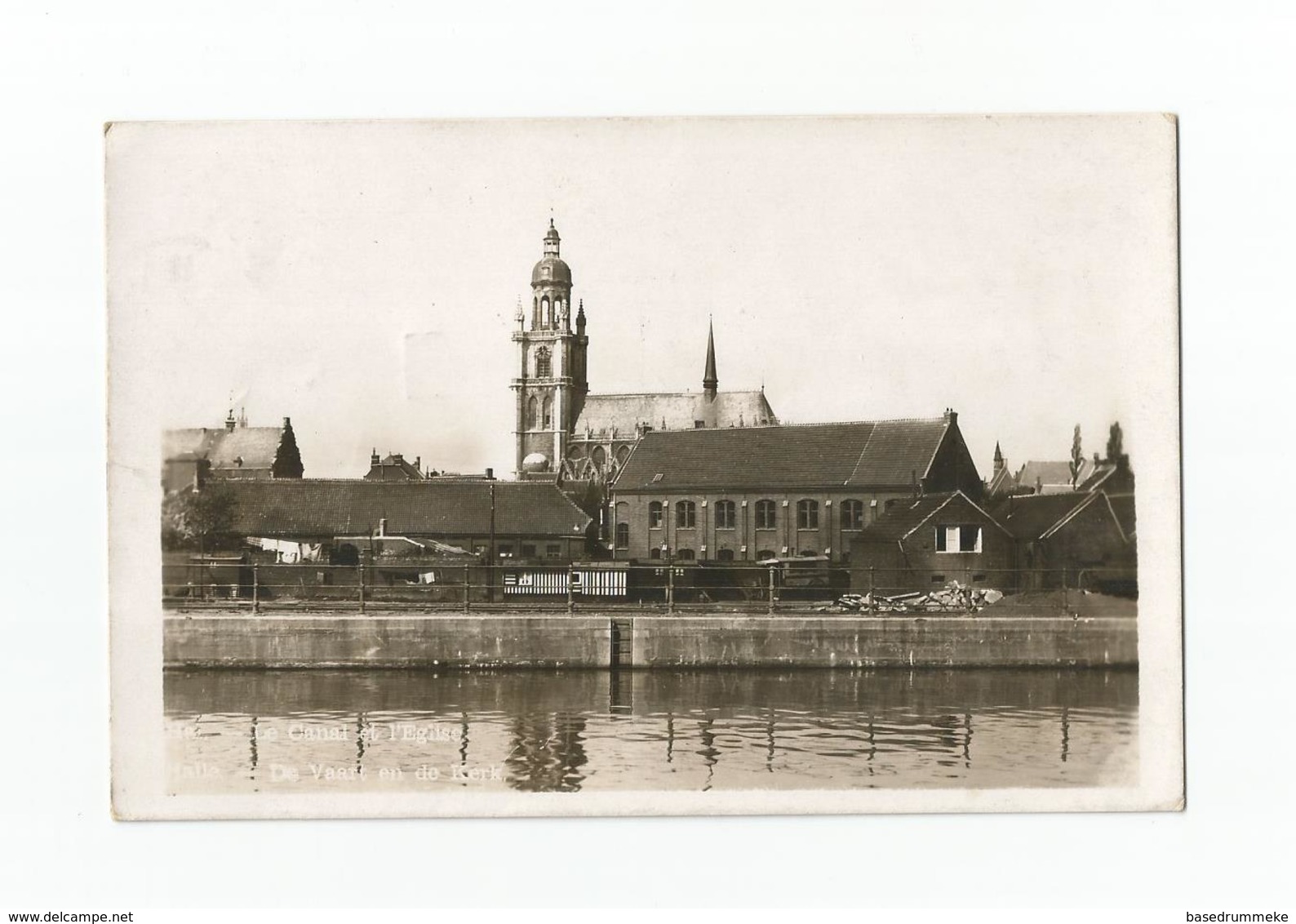 Hal - Le Canal Et L'Eglise.  Halle - De Vaart En De Kerk (1937). - Halle