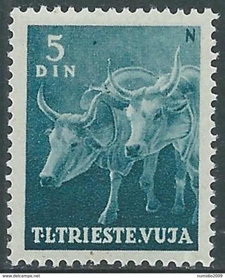 1950 TRIESTE B ANIMALI DOMESTICI 5 D MNH ** - RA22-8 - Nuevos