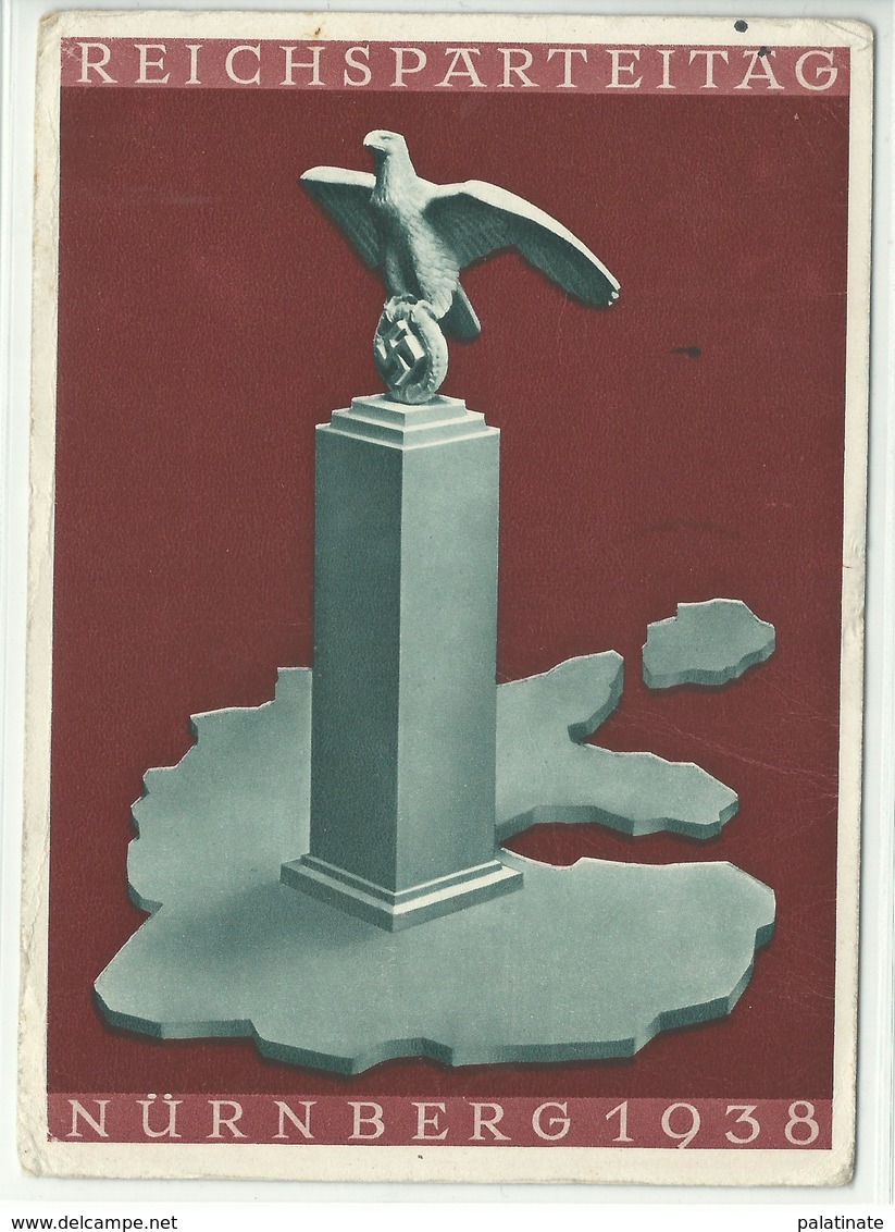 Reichsparteitag Nürnberg 1938 Gelaufen Mit Maschinen-Sonderstempel - Events
