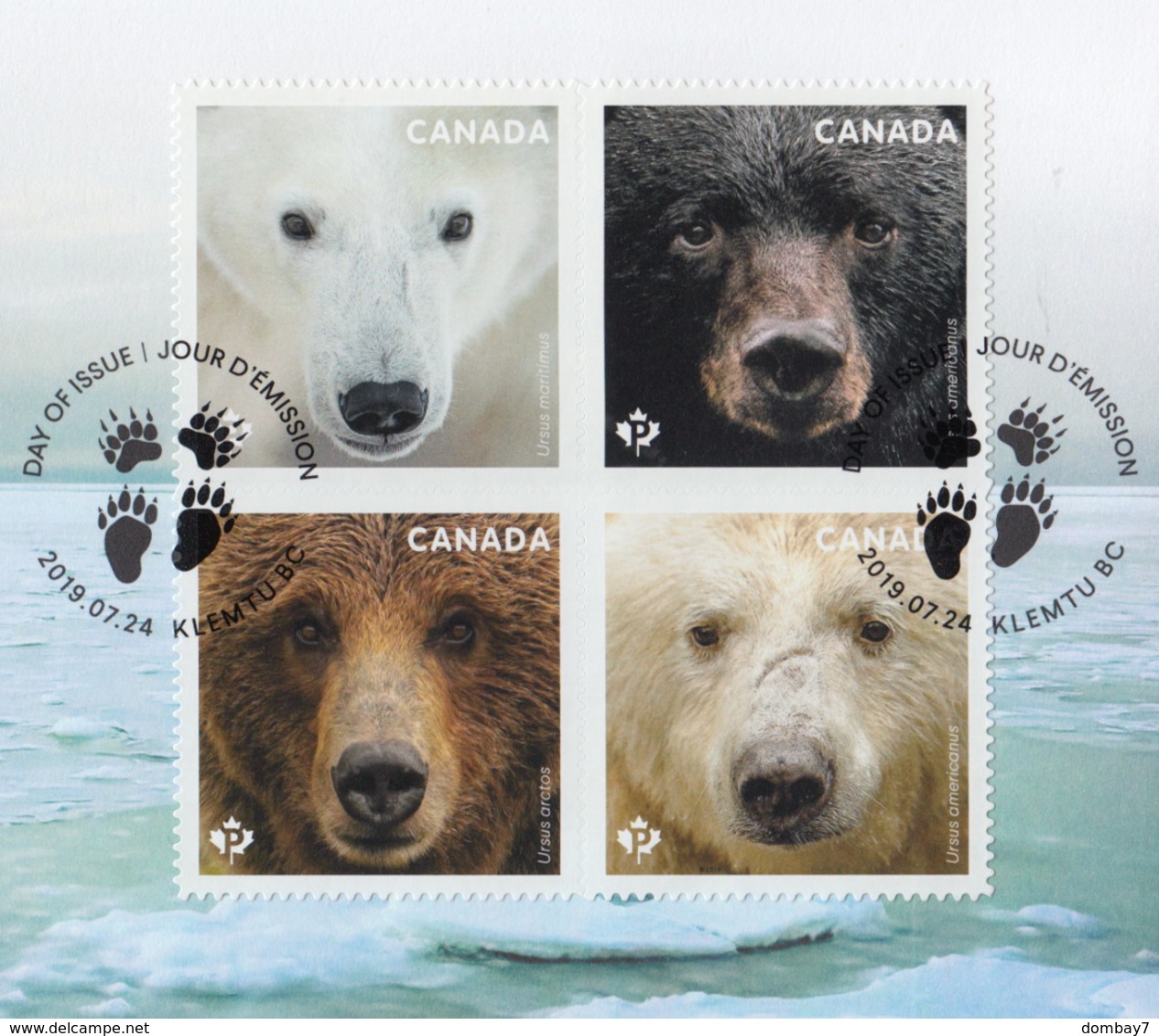 BEARS = BÄREN = OURS = Two OFDCs, FDCs With Block Configuration Variety = Grizzly = Polar  Canada 2019 NEW - Bears