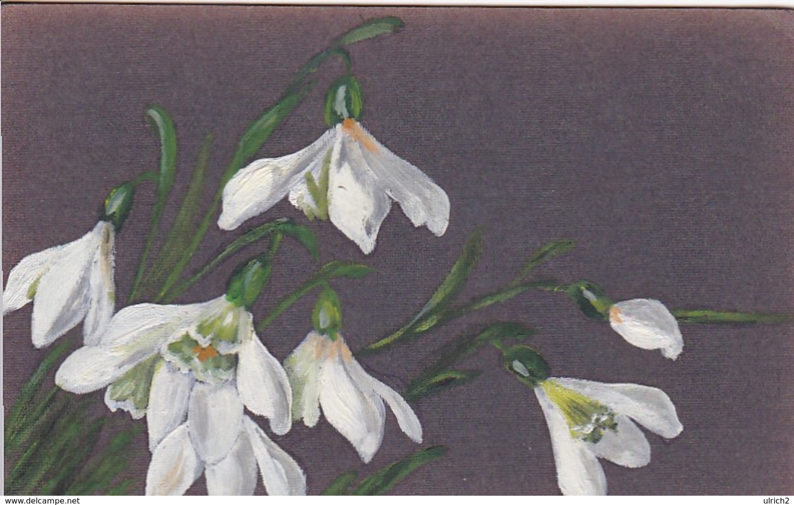 AK Schneeglöckchen - Orig. Handzeichnung - Pastell - 1913 (42956) - Blumen