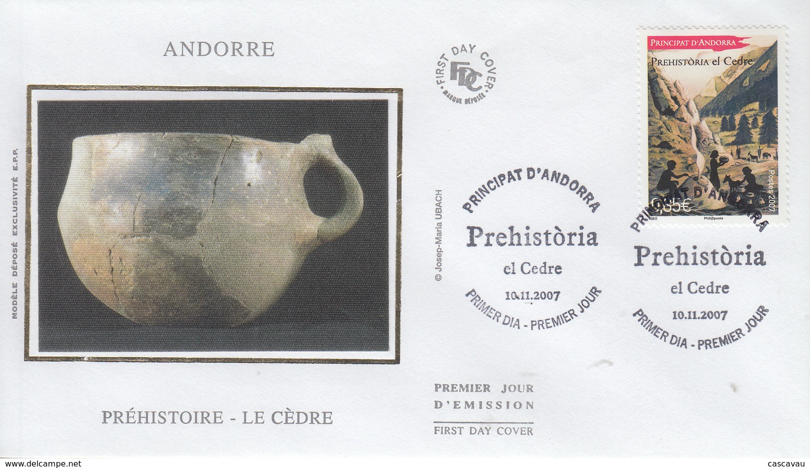 Enveloppe  FDC  1er  Jour  ANDORRE   Préhistoire   2007 - FDC