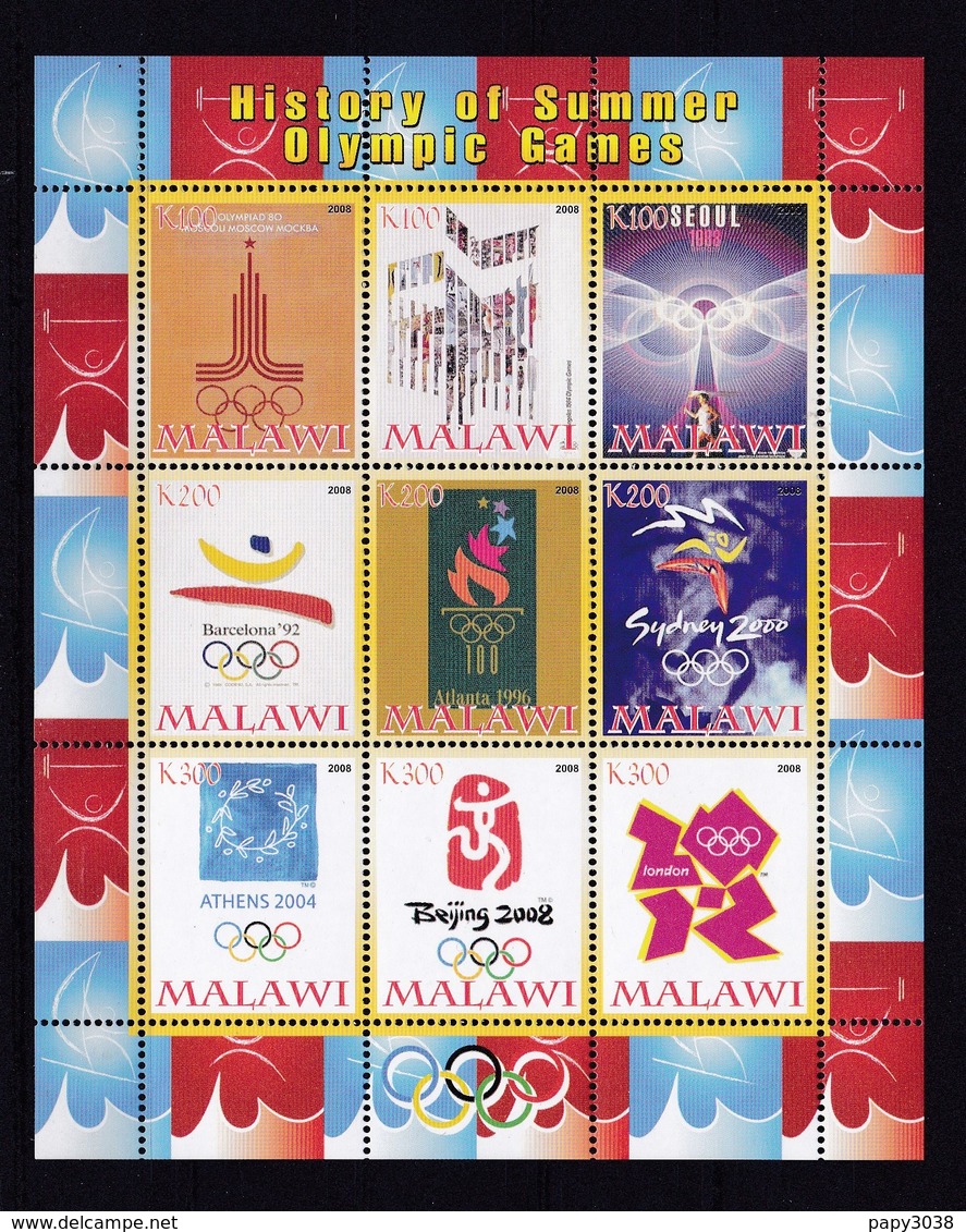 Malawi 2008 Sheet MINT History Of Summer Olympic Games From Moscow To London - Summer 2012: London