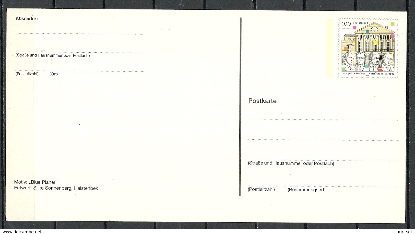 Germany BRD 2000 - 5 pre-stamped Stationery postal cards Michel PSo 59/1 - 59/5 Millennium Jahrtausendwechsel