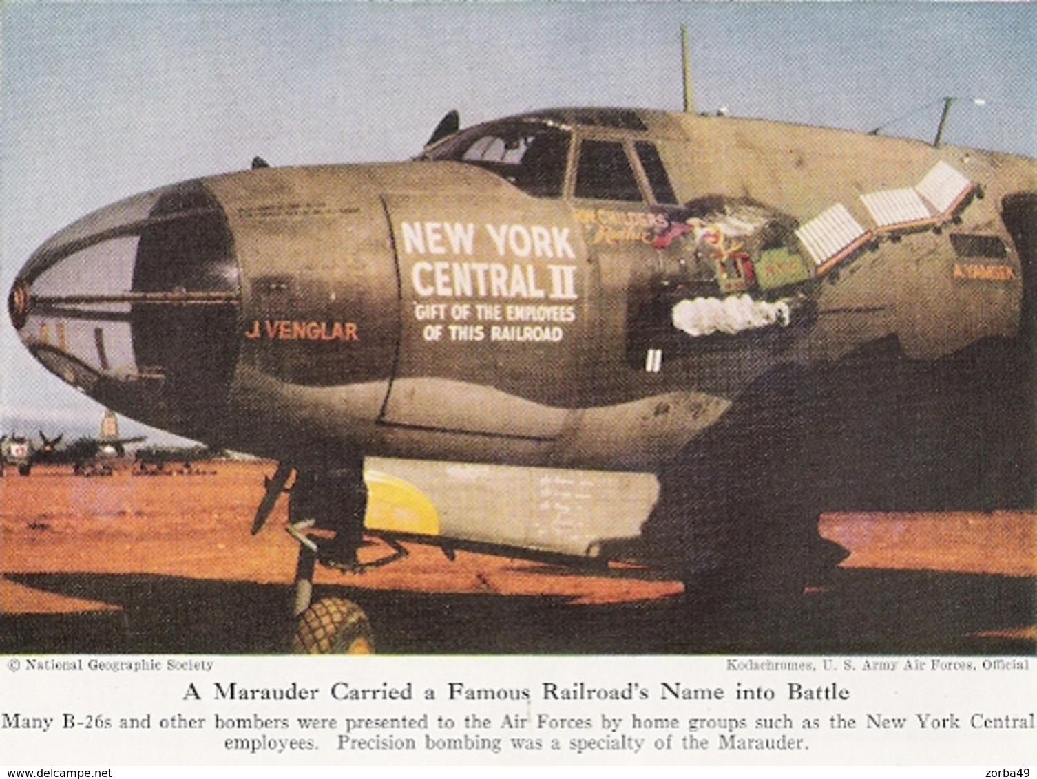 Décoration D'un B26  Marauder      Document Original Américain De 1948 - Aviation