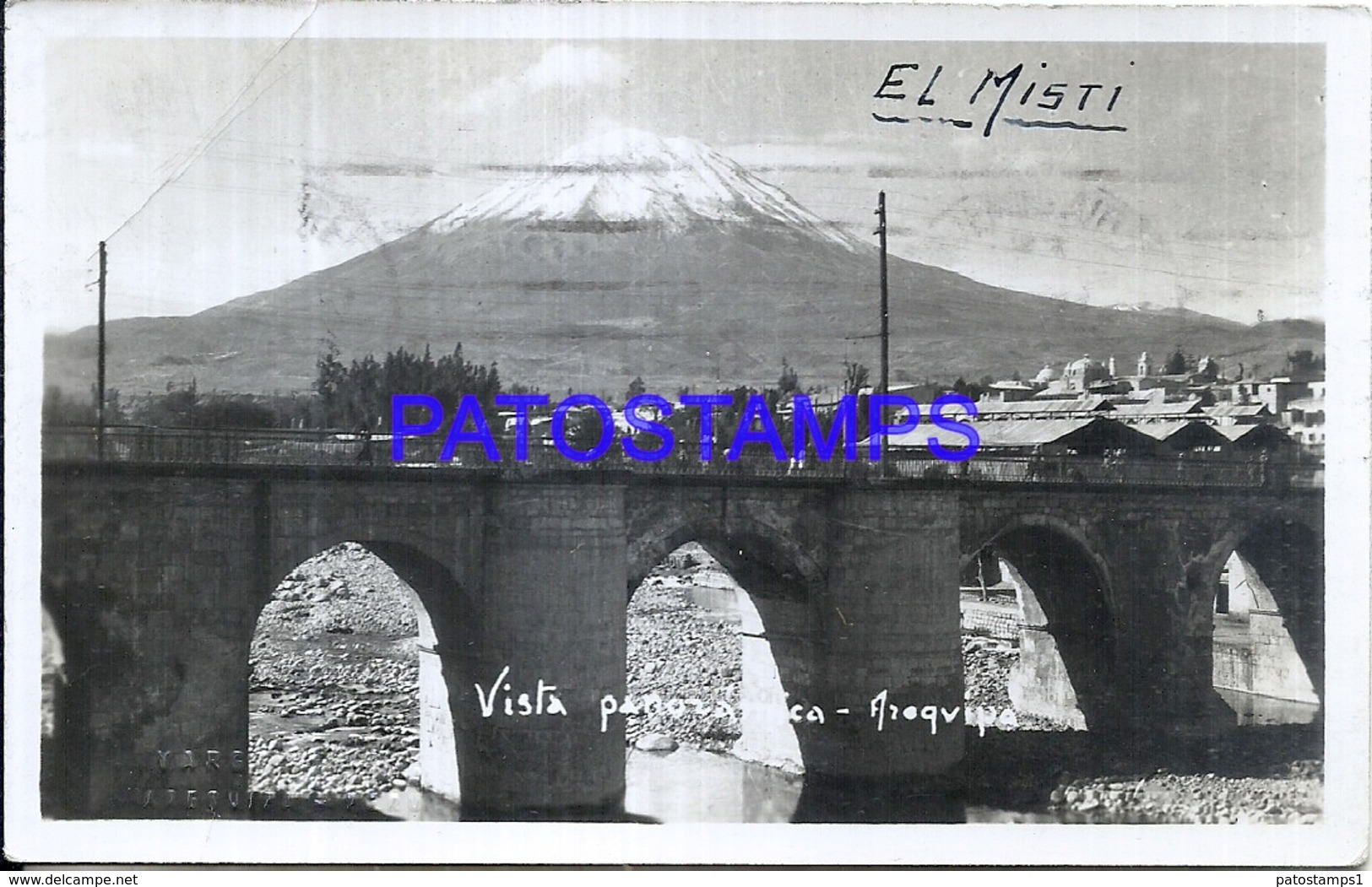 117543 PERU AREQUIPA VISTA PANORAMIICA BRIDGE PUENTE POSTAL POSTCARD - Peru