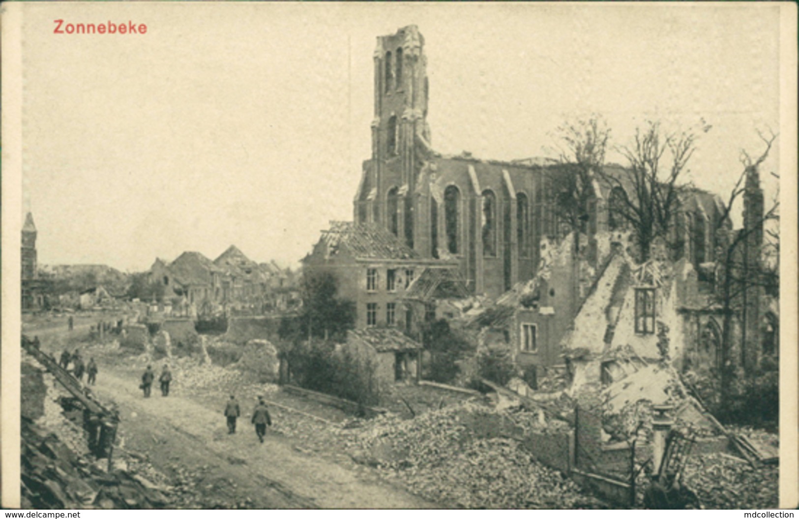 BE ZONNEBEKE / Eglise, Ruines / - Zonnebeke