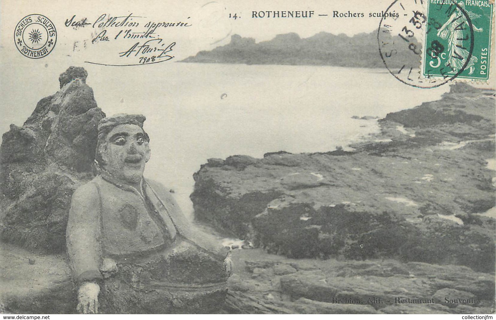 CPA FRANCE 35 "Rotheneuf, Rochers Sculptés" - Rotheneuf