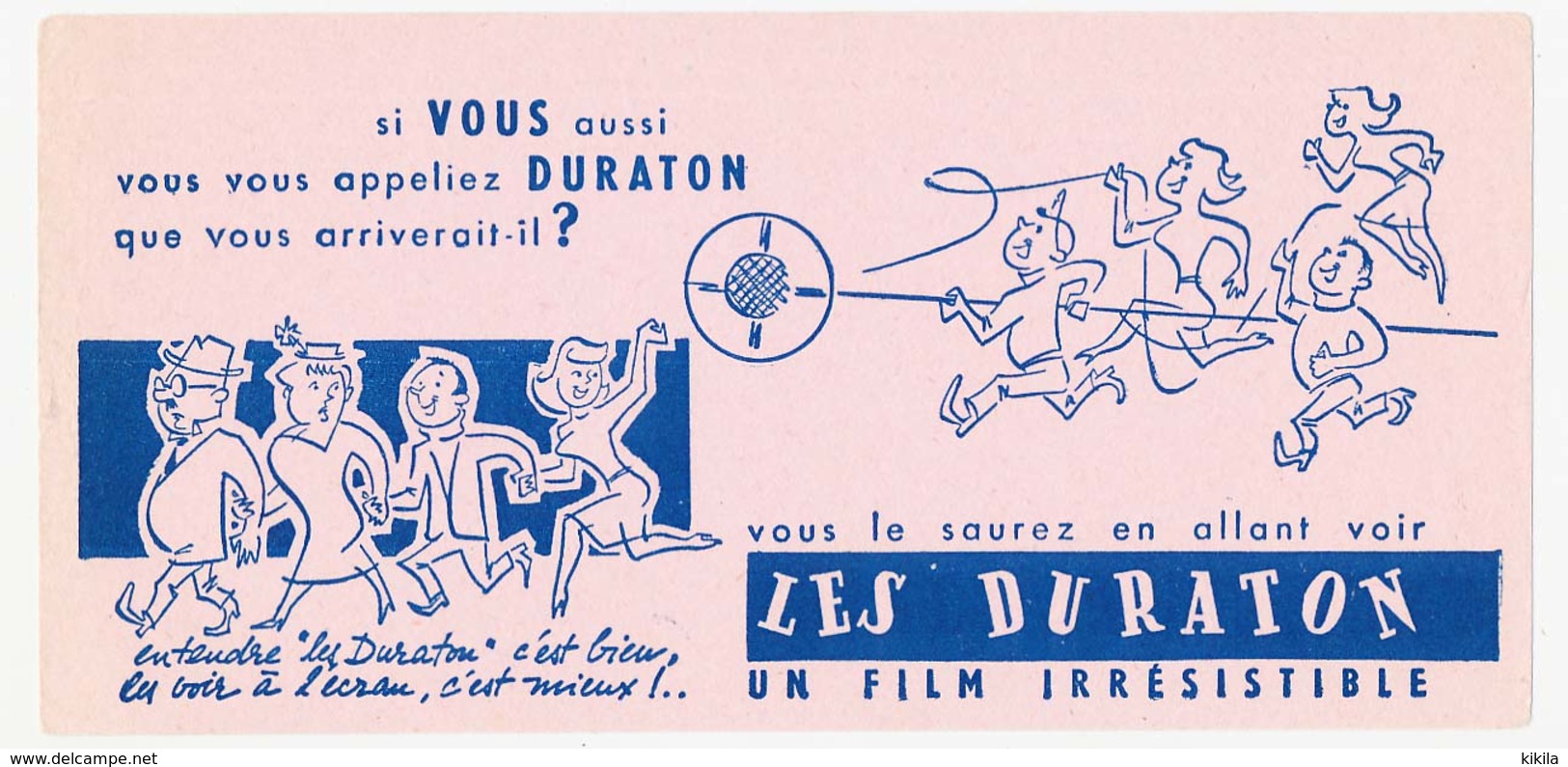 Buvard 20.8 X 10 Cinéma LES DURATON Film Irrésistible - Cinéma & Théatre