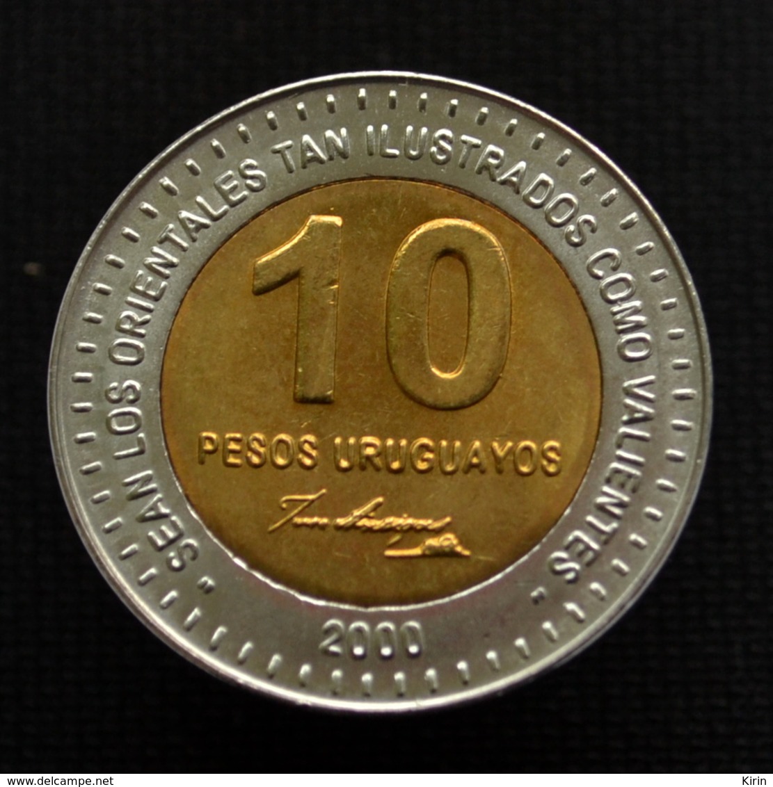 Uruguay 10 Pesos (José Artigas) 2000. UNC Coin Km121 - Oeganda