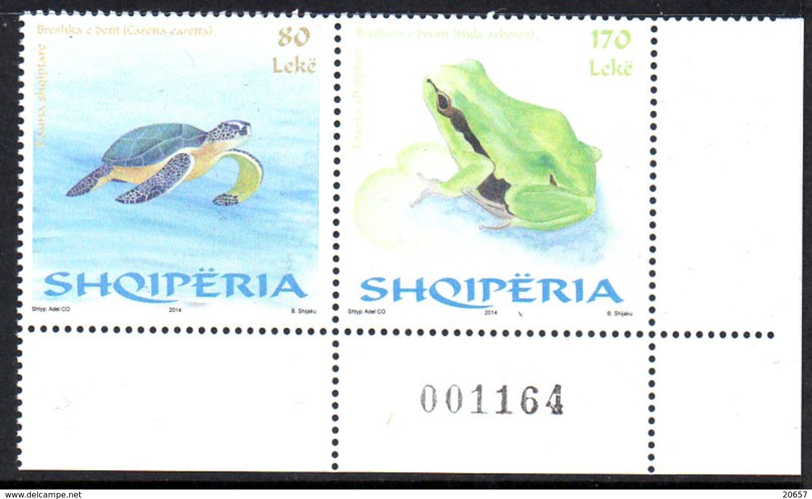 ALBANIE Shqipëria 3136/37 Tortue, Grenouille - Autres & Non Classés