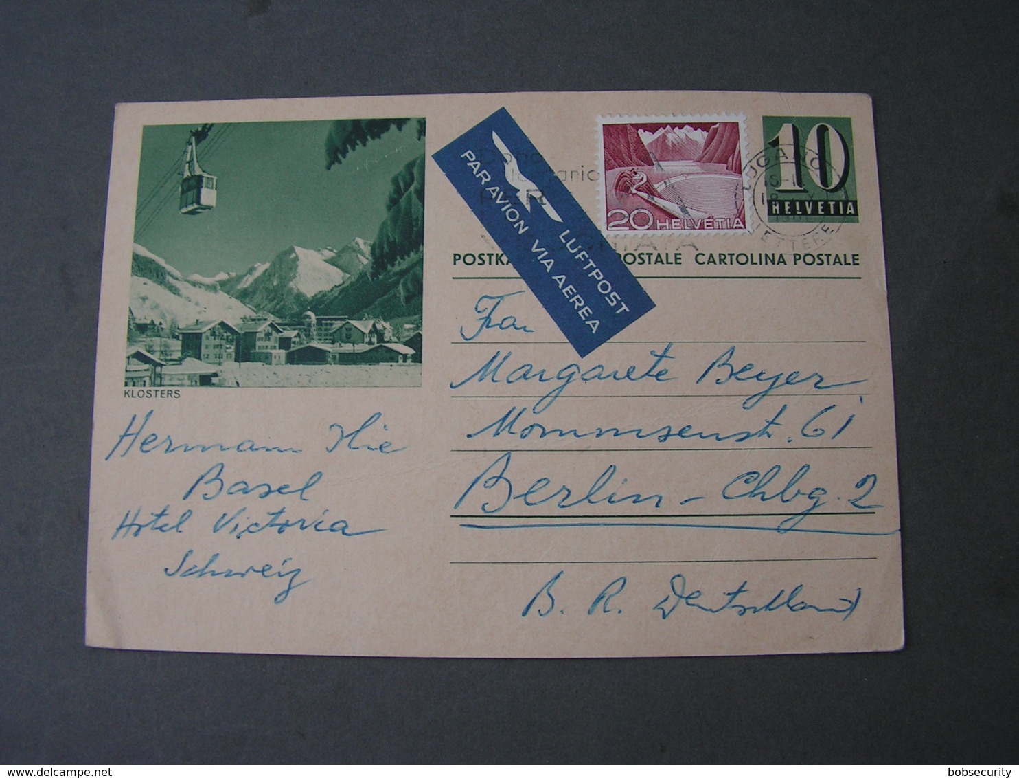 Bildkarte Klosters 1961 - Interi Postali