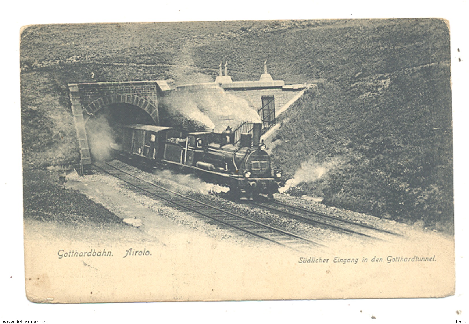 SUISSE - Gotthardbahn  AIROLO - 1909 Train à Vapeur (b258) - Airolo