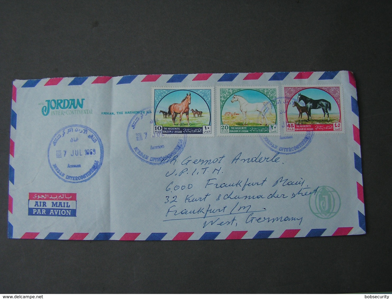 Jpordanien Amman  1969 Airmail Cv. - Jordanien