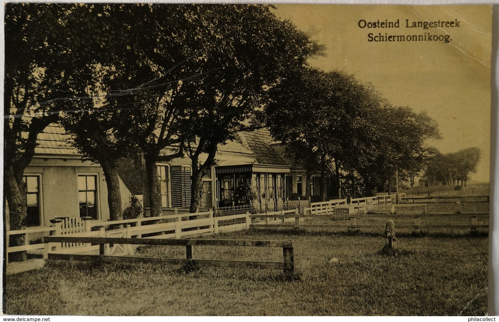 Schiermonnikoog // Oosteind Langestreek 1914 Krassen Op Kaart! - Schiermonnikoog