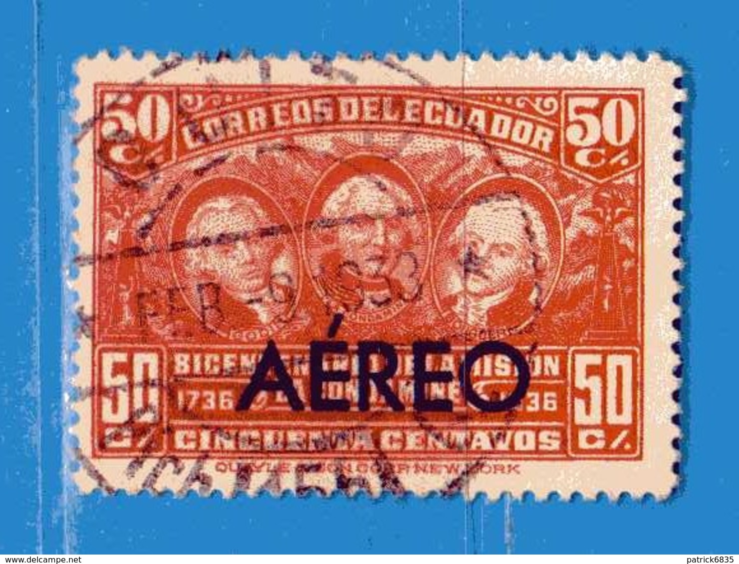 Ecuador °- 1936 - AEREO.  Yvert. 43  -  Used. - Ecuador