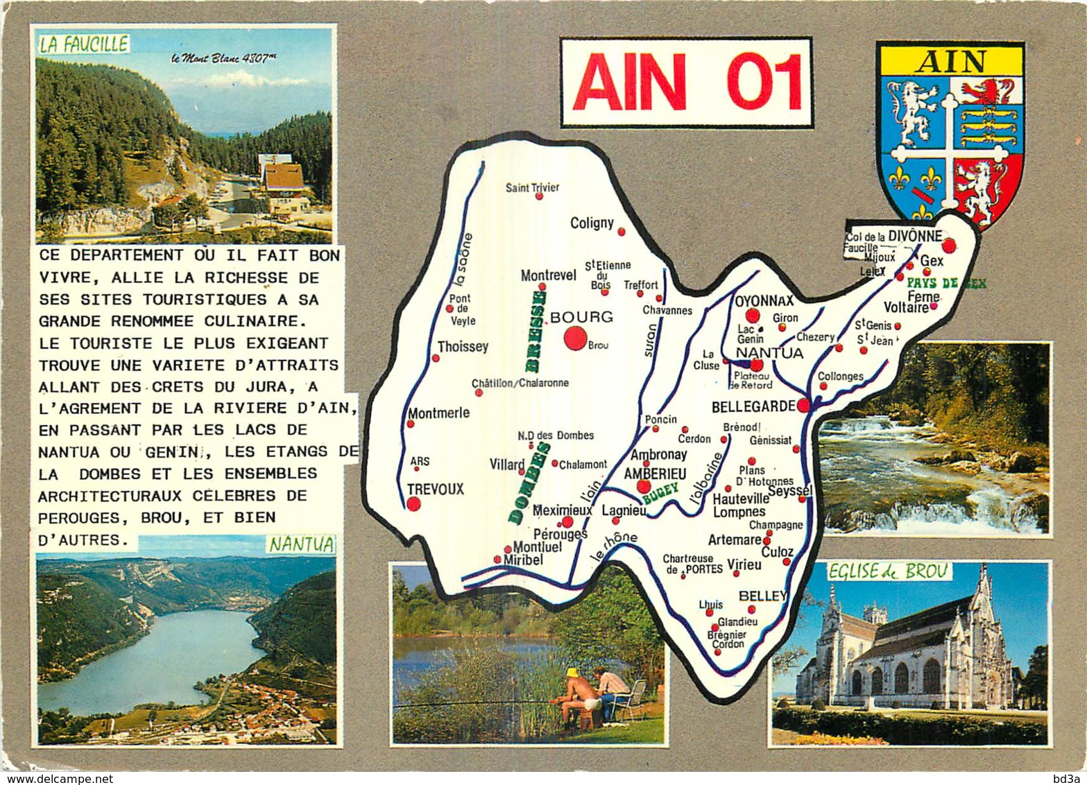 01 - AIN -  DEPARTEMENT - ECUSSON - CARTE GEOGRAPHIQUE - Non Classés