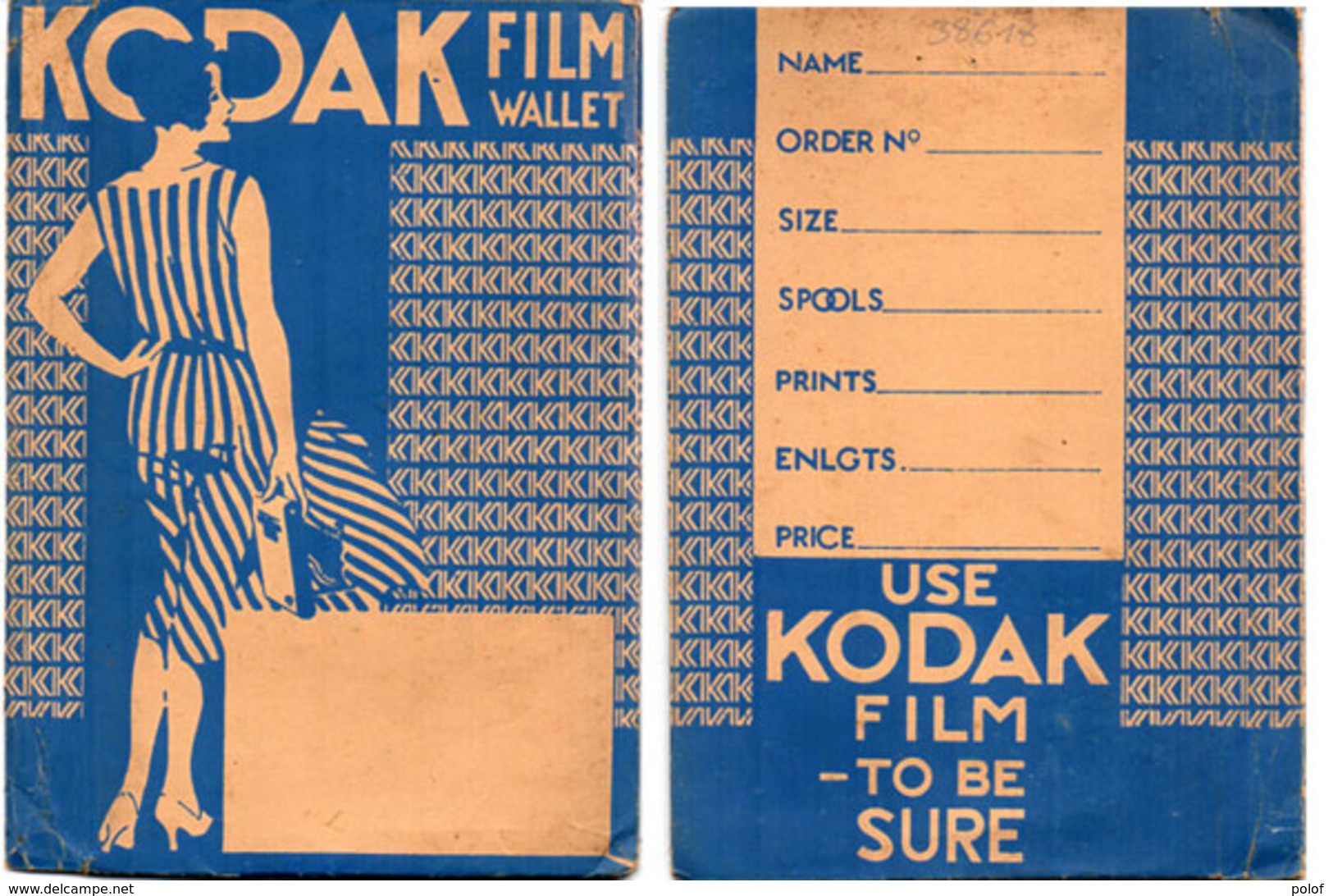 Pochette Kodak Film Wallet Avec Support Photo Gaufré (2 Volets)   (115921) - Autres & Non Classés