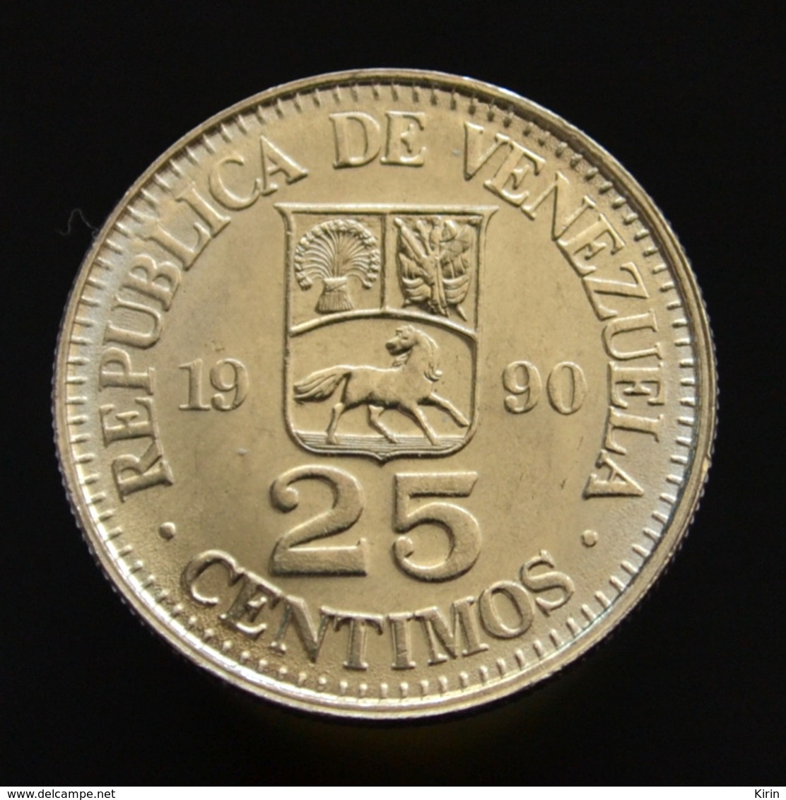 Venezuela 25 Céntimos 1990. South America. Uncirculated. Y50a. - Venezuela