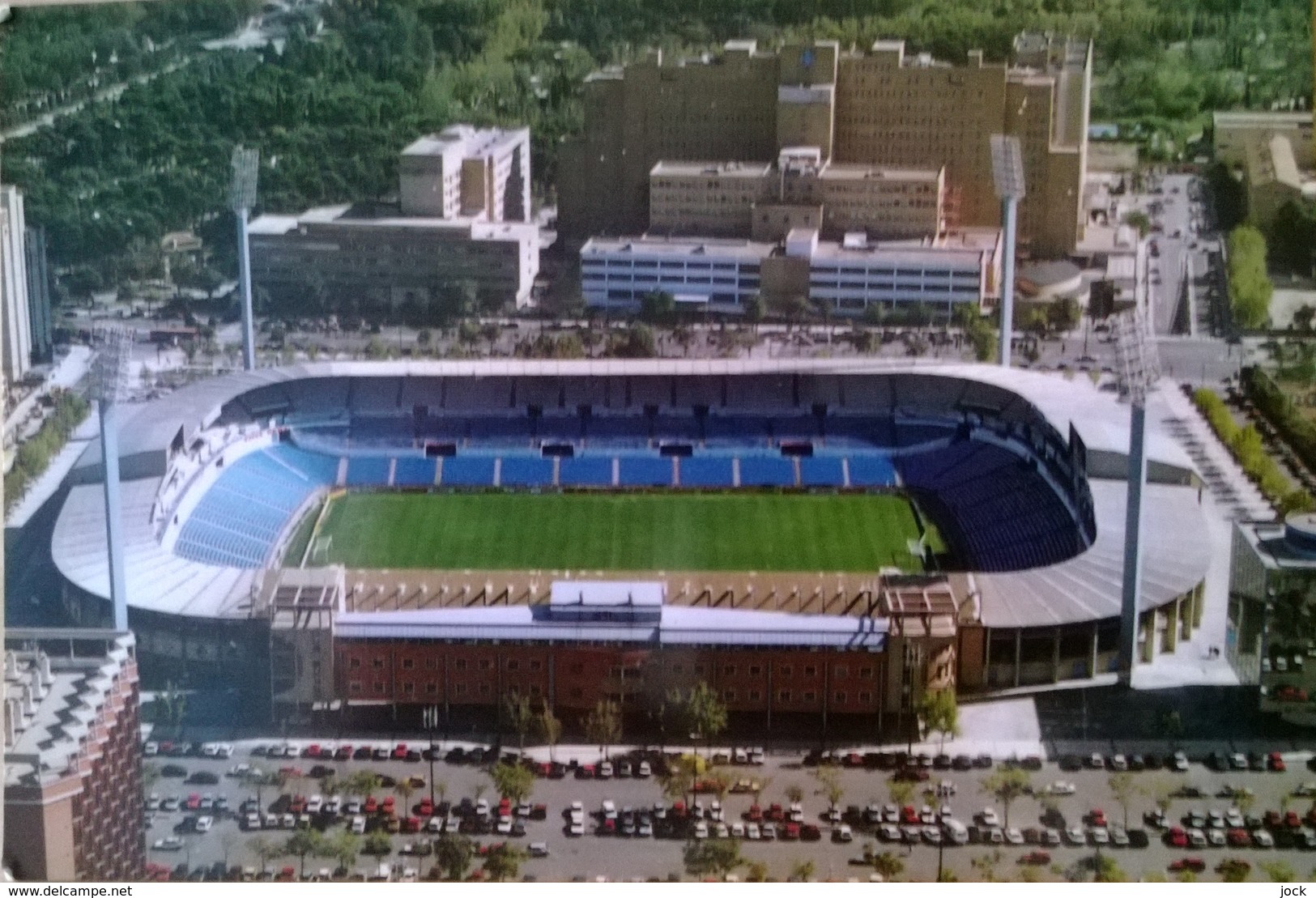 Postcard Stadium Zaragoza Spain Stadion Stadio - Estadio - Stade - Sports - Football BACKSIDE ALL WHITE - Calcio