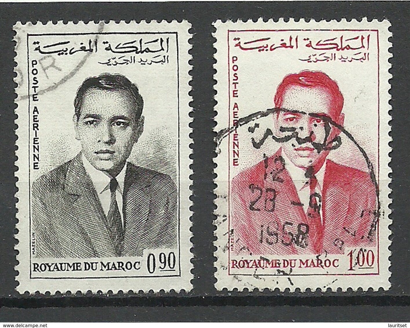 Marocco 1962 Michel 480 - 481 King Hassan II O - Marokko (1956-...)