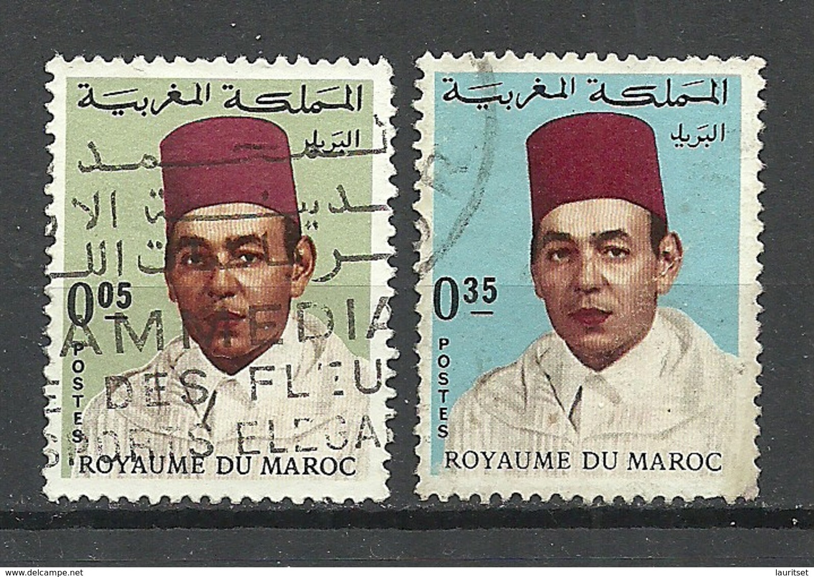 Marocco 1968 Michel 601 - 607 King Hassan II O - Morocco (1956-...)