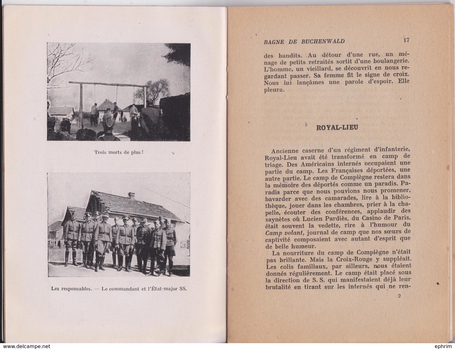 Dix-Huit Mois Au Bagne De Buchenwald Livre Camp De Concentration Nazi Marnot Jaquemin EO 1945 Guerre WW2 Gestapo Lager - Guerra 1939-45