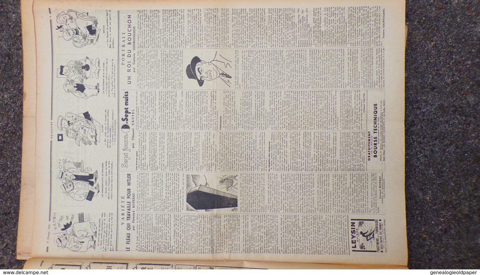 GRINGOIRE - 9 FEVRIER 1939- N° 535-JOURNAL WW2 PRESSE HEBDO- PARIS- BERAUD-TARDIEU-RECOULY-BARCELONE-HITLER - Francese