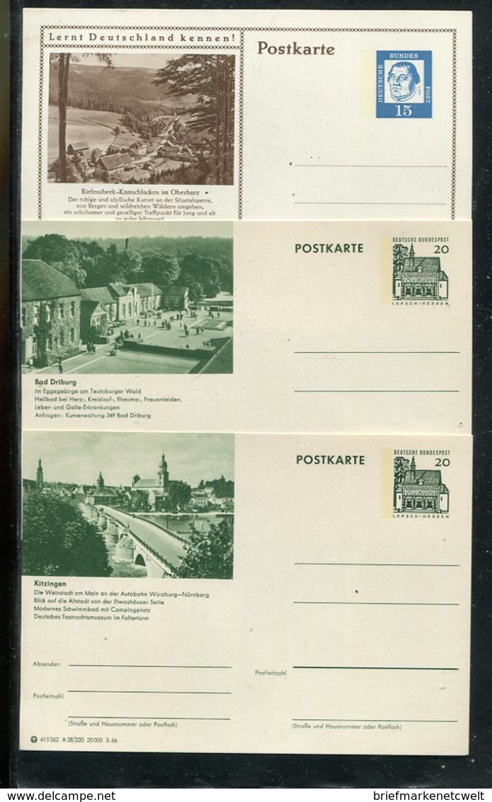 Bundesrepublik Deutschland / 1962 Ff. / Int./guenst. Lot Mit 14 Bildpostkarten ** (23121) - Lots & Kiloware (max. 999 Stück)