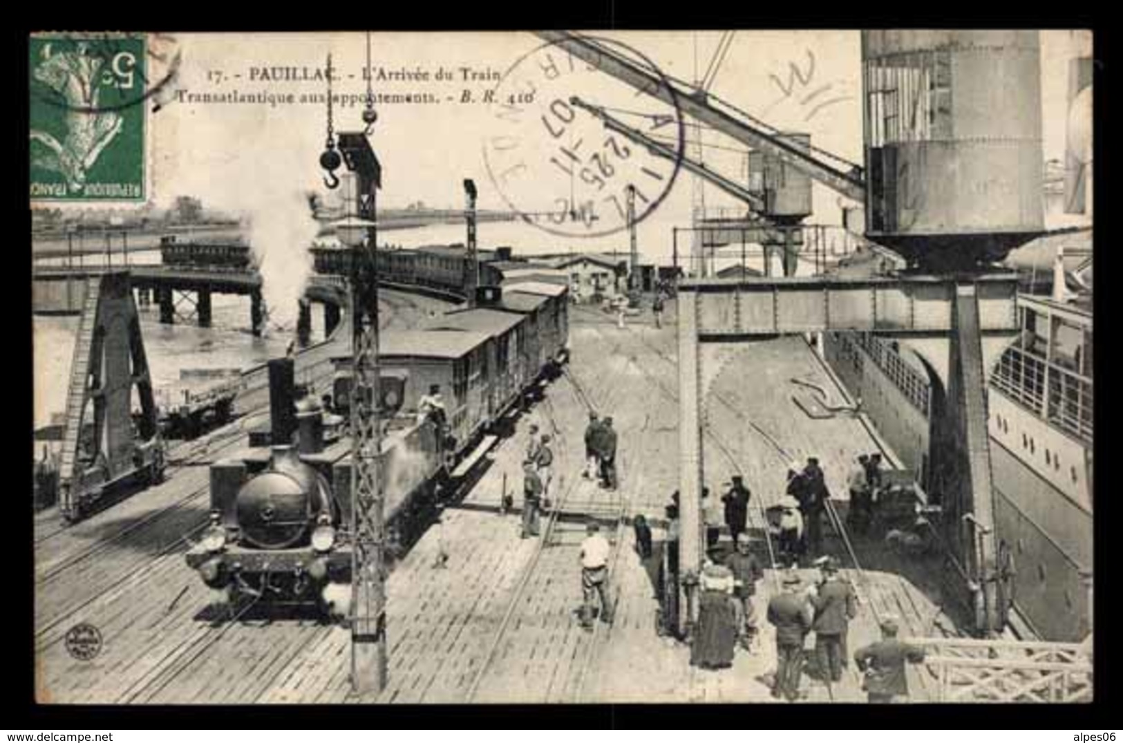 FRANCE, Pauillac, Arrivee Du Train, Transatlatiques Aux Appontements, Animé (33) - Pauillac